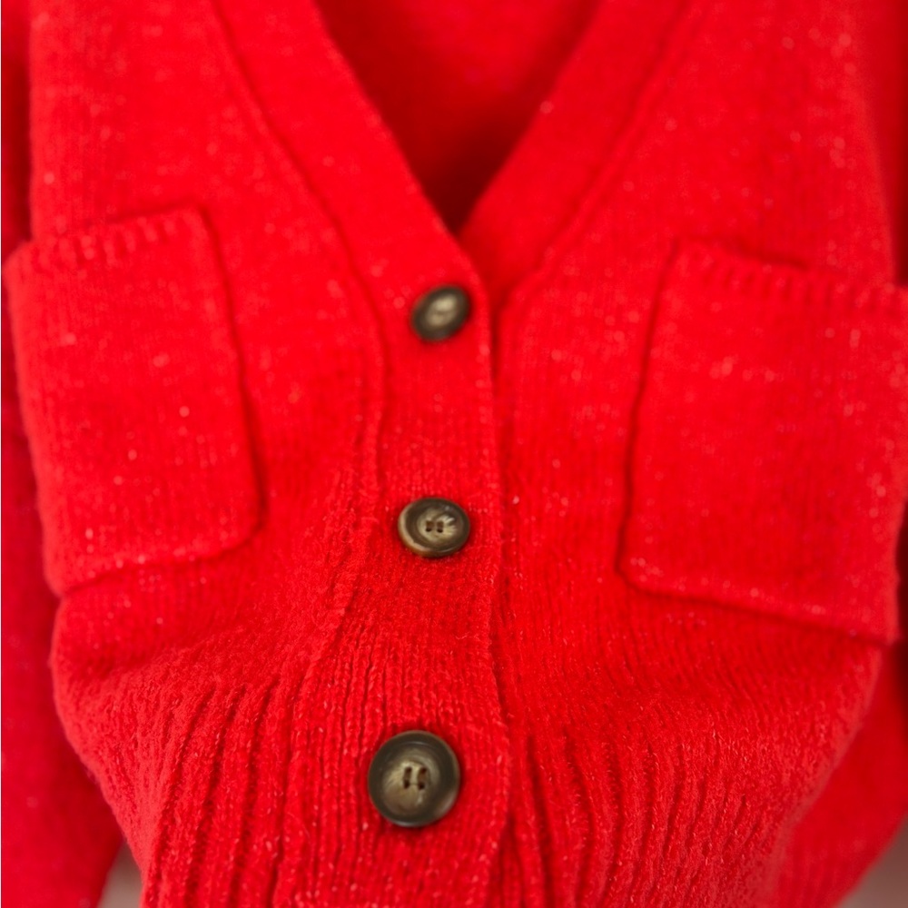 Double Zero Vibrant Red Cardigan - Picture 3 of 5